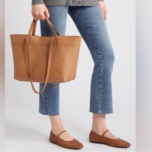 NEW Madewell Medium Essentials Leather East West Tote Handbag